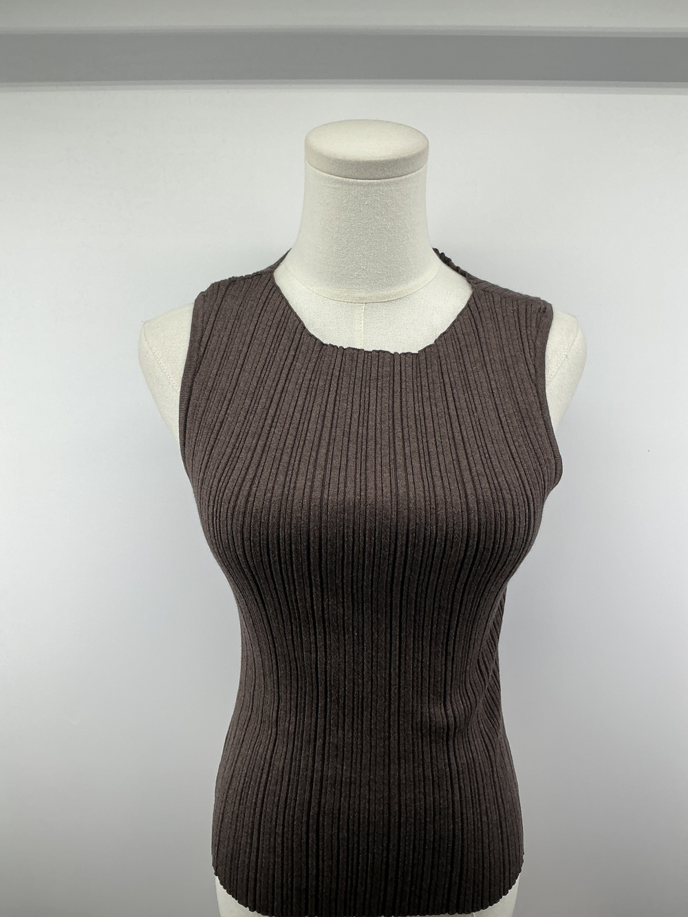 Cotton Cashmere Ribbed Tank